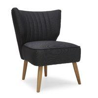 Eva Fabric Wing Back Cocktail Chair Dark Grey