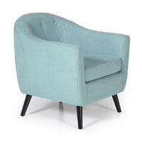 Evie Fabric Armchair Duck Egg