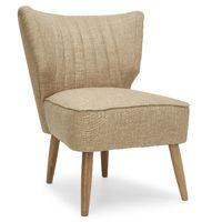 Eva Fabric Wing Back Cocktail Chair Oatmeal