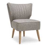 eva fabric wing back cocktail chair light grey