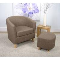 Evelyn Cinnamon Linen Effect Tub Chair Set