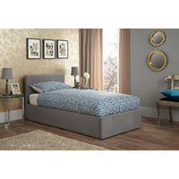 evelyn upholstered ottoman bed single steel