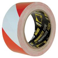 Everbuild 2HAZRD PVC Hazard Tape Red / White 50mm x 33m