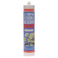 Evo-Stik 112896 All Purpose Flex Silicone Sealant Clear C20