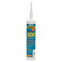 Everbuild 500IV Bath & Sanitary Silicone Sealant Ivory 310ml 500