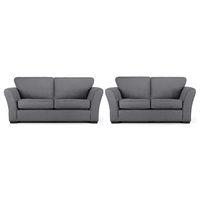 Evian 3 and 2 Seater Suite Dark Grey