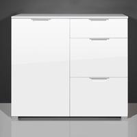 Event Small Sideboard In Gloss White With 1 Door And 3 Drawers