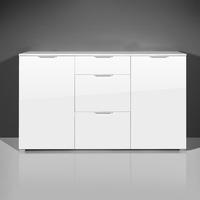 Event Modern Sideboard In Gloss White With 2 Doors And 3 Drawers