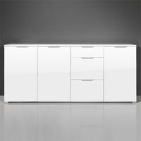 Event Large Buffet Sideboard In High Gloss White With 3 Doors