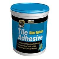 everbuild water resist tile adhesive 702 10 litre evbres10