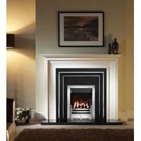 Evesham Agean Limestone Gas Fireplace Package With Hamilton Fascia