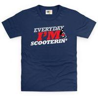 Everyday I\'m Scootering Kid\'s T Shirt