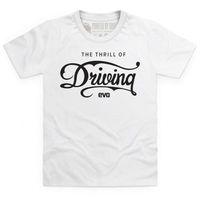 evo The Thrill of Driving Kid\'s T Shirt