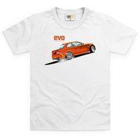 evo bmw 1m coupe orange logo kids t shirt