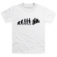 Evolution of Motorcycling Kid\'s T Shirt