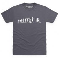 evolution of skiing t shirt