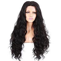 EVAWIGS 16-26\'\' Natural Wave Water Wave Brazilian Remy Hair Full Lace Wig Natural Black