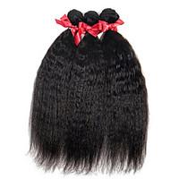 EVET Unprocessed Brazilian 100% Real Virgin Human Hair Weave Kinky Straight Extensions 3 Bundles