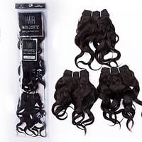 EVET Peruvian Virgin Hair Body Wave 3 Bundles 8inch 7A Grade Unprocessed Human Hair Peruvian Human Hair Extensions 1B#