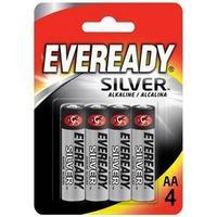Eveready Silver AA Alkaline Battery Pack (Silver) Pack of 4 637329