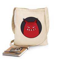 evil grinning monster with pointy ears bag