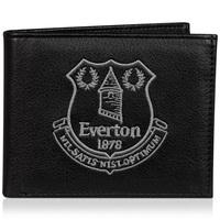 Everton Embroidered Crest Wallet Black