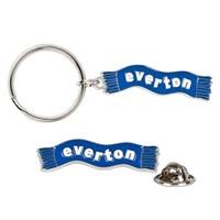 Everton Scarf Badge and Keyring Set