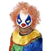 Evil Clown Mask 3/4 with Hair