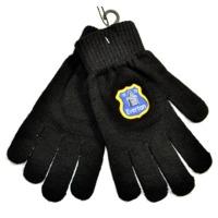 Everton Black Knitted Gloves