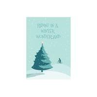 Evans Cycles Riding in a Winter Wonderland\' Greeting Card