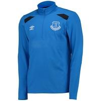 everton training half zip top junior electric blueblack black