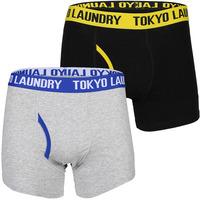 Evins (2 Pack) Boxer Shorts Set in Yellow Iris / Blue  Tokyo Laundry