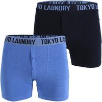 Eversholt (2 Pack) Boxer Shorts Set in Cornflower Blue / Black  Tokyo Laundry