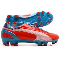 Evospeed 1 FG Football Boots Orange/White/Ocean