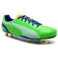 Evospeed 5 SG Football Boots Jasmine Green/White/Monaco Blue