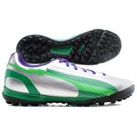 Evospeed 5 TT Football Trainers Silver/Green/Violet