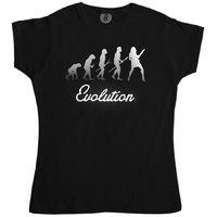 Evolution Of Guitar Womens Fitted T Shirt
