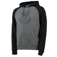 Everton Essentials OTH Raglan Hoodie - Grey Marl/Black, Black