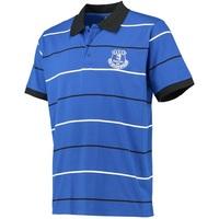 everton essentials stripe polo shirt royal blue