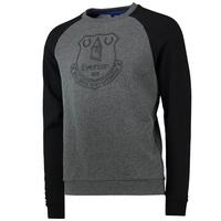 Everton Essentials Raglan Sweatshirt - Grey Marl/Black, Black