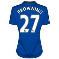 Everton SS Home Shirt 2014/15 - Womens with Browning 36 printing, Blue