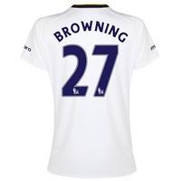 everton ss 3rd shirt 201415 womens with browning 36 printing white