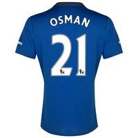 Everton SS Home Shirt 2014/15 - Womens with Osman 21 printing, Blue