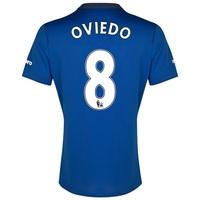 Everton SS Home Shirt 2014/15 - Womens with Oviedo 8 printing, Blue