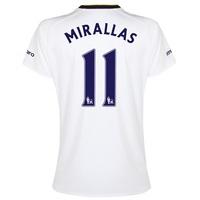 Everton SS 3rd Shirt 2014/15- Womens with Mirallas 11 printing, White