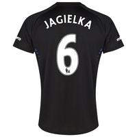 Everton SS Away Shirt 2014/15 with Jagielka 6 printing, Black
