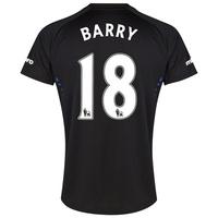 Everton SS Away Shirt 2014/15 with Barry 18 printing, Black