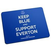 Everton Personalised Keep Blue Mouse Mat, Blue