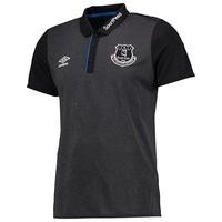 Everton Training Poly Polo - Black/Electric Blue, Black