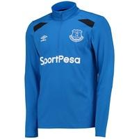 Everton Training Half Zip Top - Electric Blue/Black, Black